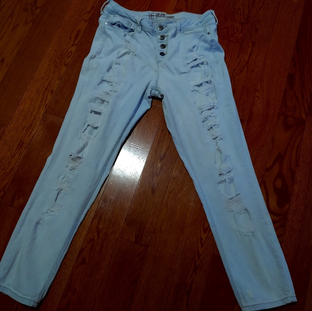 Distressed jeans